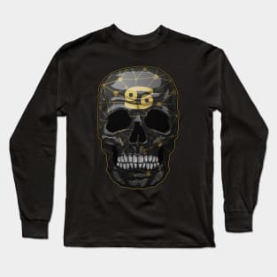 skull, zodiac signs, Cancer Long Sleeve T-Shirt